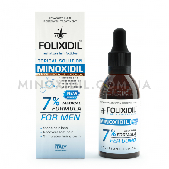 Міноксидил Folixidil 7% (Фоліксідил) лосьйон 60 мл
