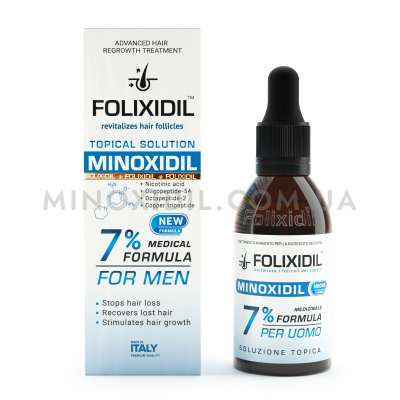 Міноксидил Folixidil 7% (Фоліксідил) лосьйон 60 мл